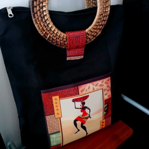 1PC Beautiful Afrocentric Deluxe Tote Bag - Picture 9 of 15